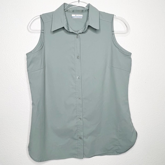 Columbia Tops - COLUMBIA Sleeveless Button Down Blouse Top Womens Small